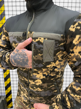 Тактическая мужская флисовая кофта пиксель размер 4XL