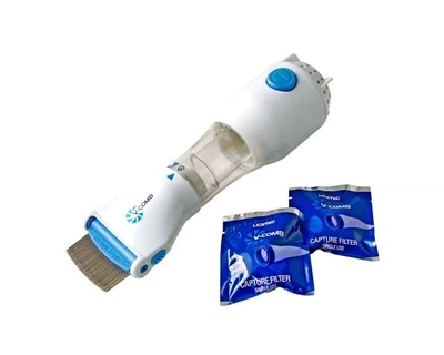 Электрический гребень от вшей с вытяжкой licrtec V-comb