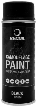 Краска маскировочная Recoil Black 400 мл (чёрный, матовый, аэрозоль)