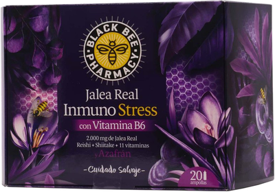 Дієтична добавка Black Bee Royal Jelly Immuno Stress 20 флаконів (3175681277458)
