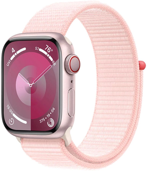 Smartwatch Apple Watch Series 9 GPS + Cellular 41mm Pink Aluminium Case with Light Pink Sport Loop (MRJ13)