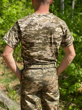 Тактическая футболка пиксель ВСУ хлопок 46 (S)