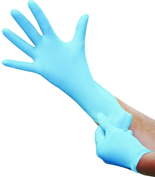 Нітрилові рукавички Medicom SafeTouch® Slim Blue без пудри Розмір M 500 шт