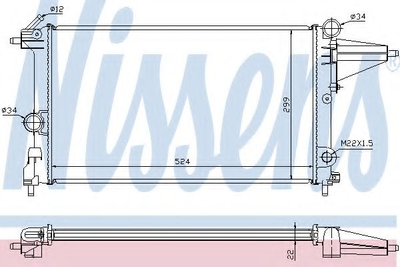 Радиатор OP VECTRA A(88-)1.4(+)[OE 1300088] Nissens (632231)