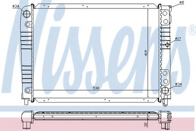 Радиатор VOLVO 740(82-)2.3 i(+)[OE 35 47 154] Nissens (65537A)