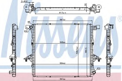 Радиатор VW AMAROK(10-)2.0 TDI(+)[OE 2H0.121.253 A] Nissens (65298)