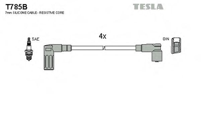 Комплект кабелiв запалювання Tesla (T785B)