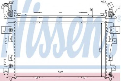 Радіатор CHR CONCORDE(93-)3.3 i V6 24V(+)[OE 4592052] Nissens (609771)