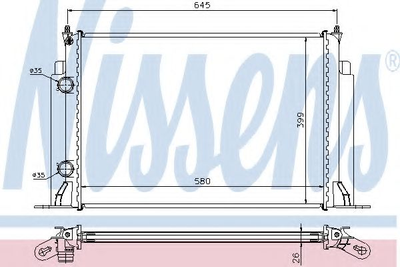 Радіатор FT STILO(01-)1.8 i 16V(+)[OE 46745809] Nissens (61885A)