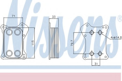 Масляный Радиатор 1.3 MJTD [115*71*33] [OE 55183548] Nissens (90739)