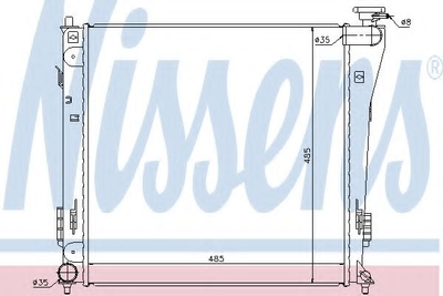 Радіатор HY i40(11-)1.7 CRDI[OE 25310-3Z050] Nissens (67551)