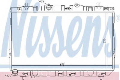 Радиатор HY ELANTRA(00-)2.0 CRDi(+)[OE 253102D400] Nissens (67469)