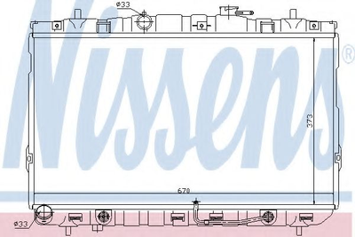 Радіатор HY COUPE(02-)2.7 i V6 24V(+)[OE 253102d210] Nissens (67468)