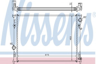 Радиатор CHR 300C(04-)2.7 i V6 24V(+)[OE 5170742AA] Nissens (61014A)