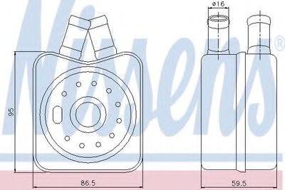 Масл.рад. AI A 3/S 3(96-)1.8 T(+)[OE 028.117.021 L] Nissens (90608)