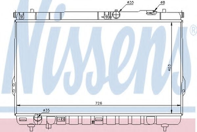 Радіатор HY SANTA FE(00-)2.0 CRDi[OE 25310-26400] Nissens (67031)