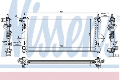 Радіатор CN JUMPER(06-)2.2 HDi(+)[OE 1330.Q3] Nissens (63555A)