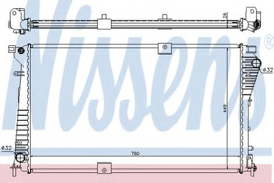 Радиатор NS PRIMASTAR(02-)2.0 dCi(+)[OE 21400-00Q0D] Nissens (630709)