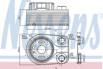 Масл.рад. RN CAPTUR(13-)1.5 dCi(+)[OE 2130000Q0B] Nissens (90705)