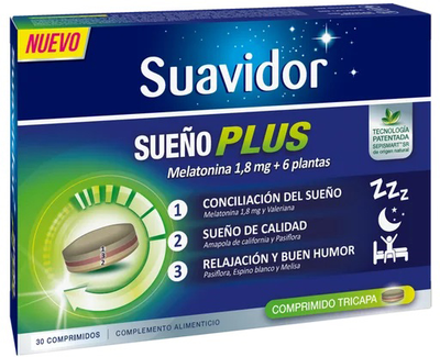Suplement diety Urgo Suavidor Sleep Plus 15 tabletek (8470002048652)