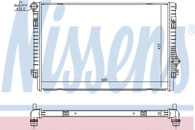 Радіатор AI A 3/S 3(12-)1.8 TFSI(+)[OE 5Q0121251EP] Nissens (65302)