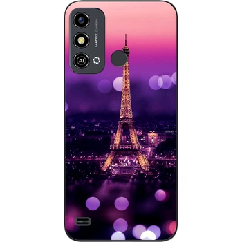 Силиконовый чехол SMTT для ZTE Blade A53 с картинкой Париж ночью
