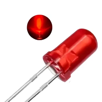 LED светодиод 3мм, 2.0 – 2.2В, 20мА, красный, 5 шт.