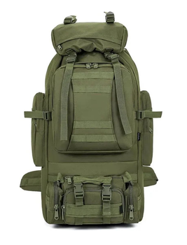 Большой тактический рюкзак 100л Tacal-A4 с дополнительным подсумком. Цвет Хаки.