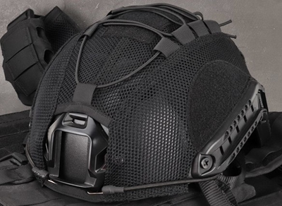 Тактический кавер (чехол) на шлем типа FAST сетка Black