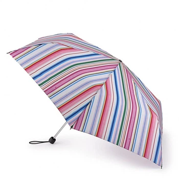 Женский механический зонт Fulton L902 Superslim-2 Funky Stripe (Разноцветные полоски)