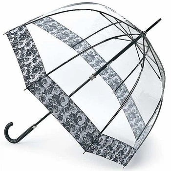 Жіночий механічний парасольку-тростину Fulton Birdcage-2 Luxe L866 Photo Rose (Троянди)