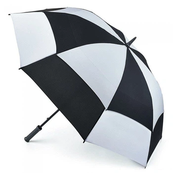 Парасолька-гольфер механічний унісекс Fulton Stormshield S669 - Black White (Чорний Білий)
