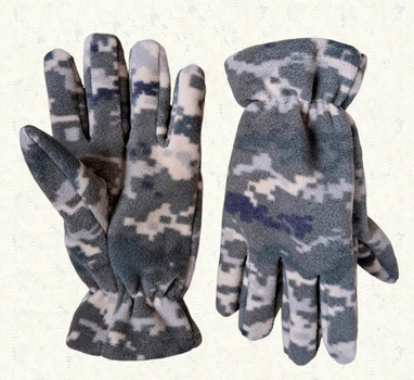 Тактические флисовые перчатки - Пиксель - р.XL