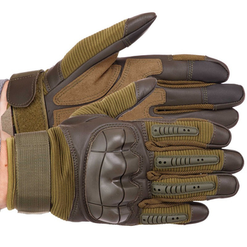 Перчатки тактические с закрытыми пальцами для военных ЗСУ SP-Sport BC-8797 размер M оливковый