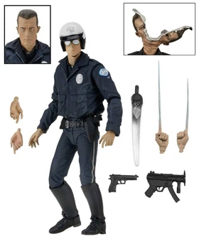 Терминатор 2: Судный день - T-1000 Terminator 2 Judgment Day - Ultimate T-1000 Motocycle Cop Figure NECA
