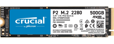 SSD накопичувач Crucial P2 500GB M. 2 2280 PCIe 3.0 x4 TLC (CT500P2SSD8)