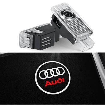 Штатна Led підсвітка дверей з логотипом AUDI A3 A4 A6 A7 A8 Q7 Q5 Q3 логотип в колі Ауді