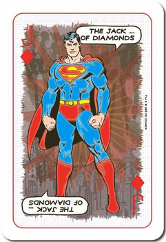 Karty do gry Waddingtons No.1 DC Super Heroes Retro Klasyczne 1 talia x 52 kart (5036905022446)