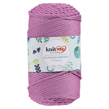 Пряжа шнур Knit Me XL Polyester Macrame рожева бузьковый