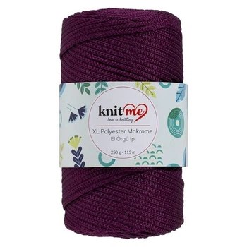 Пряжа шнур Knit Me XL Polyester Macrame бордо