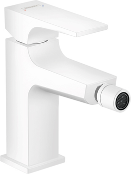 Смеситель для биде HANSGROHE Metropol 32520700 матовый белый с донным клапаном