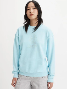 Свитшот женский Levi's Graphic Salinas Crew Crew Mushroom Cat A5524-0002 XS Голубой с принтом (5401128258444)