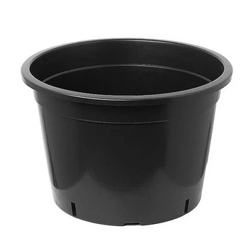 Горщик 25 л круглий 40*28 см чорний Donkwiat RS25