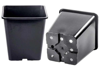 Горшок Donkwiat квадратный 25x25x26 черный