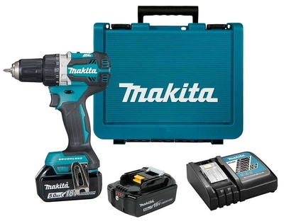 Акумуляторний шуруповерт Makita DDF484RTE + 2 акб BL1850 18 V 5 Ah + з/в DC18RC + кейс