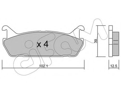 Тормозные колодки зад. Mazda 323/626 94-04 (akebono) Cifam (8223900)