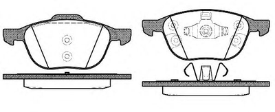 Гальмівні колодки пер.FORD C-MAX/FOCUS/MAZDA 3/5/VOLVO V40/S40/C70/C30 1.0-2.5 03-19 Woking (P1182330)