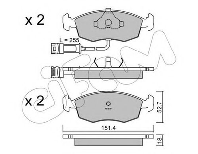 Тормозные колодки пер. Ford Escort/Sierra 84-99 (ATE) Cifam (8220940)