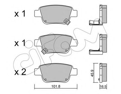 Тормозные колодки зад. Toyota Avensis 00-08 (Bosch) Cifam (8224510)