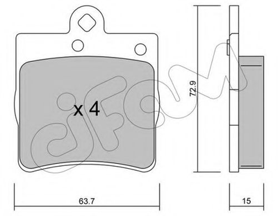 Тормозные колодки зад. MB C/E-класс (W202/203/210) (ATE) Cifam (8223430)